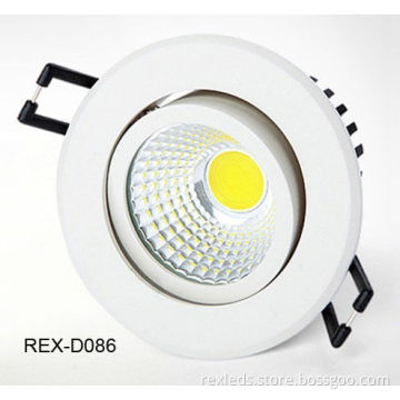 Cob 3 5 7w Jewellery Shop Led Down Light Fixtures With 350ma Input Current , 650lm Lumen